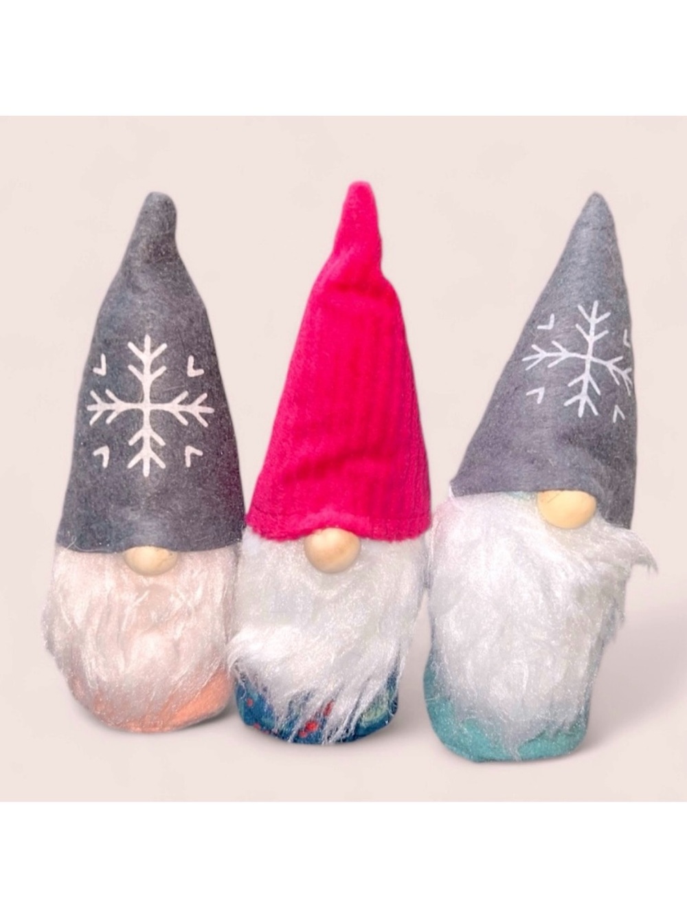 Target Christmas Gnomes Set of Three Holiday Decor New NWOT 6”